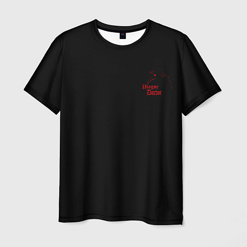 Мужская футболка Чумной доктор Red / 3D-принт – фото 1