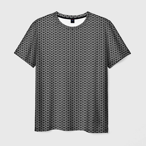 Мужская футболка Кованная металлическая кольчуга / 3D-принт – фото 1