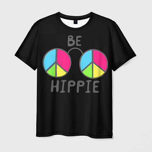 Мужская футболка Be hippie / 3D-принт – фото 1