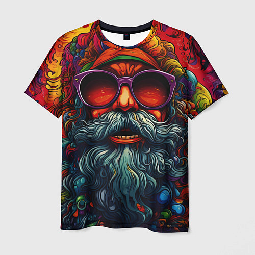 Мужская футболка Хайповый дед Мороз / 3D-принт – фото 1