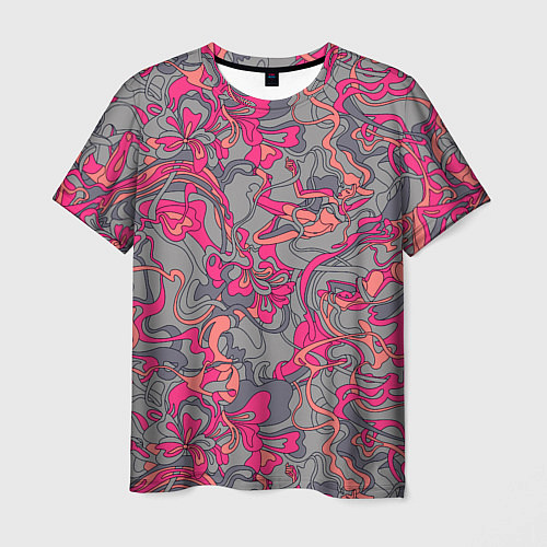 Мужская футболка Розовый серый сон / 3D-принт – фото 1
