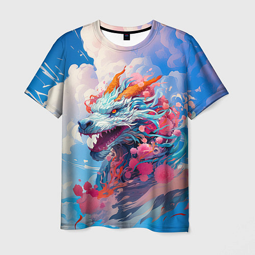 Мужская футболка Небесный дракон / 3D-принт – фото 1