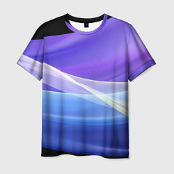Футболка мужская Фиолетовая и голубая абстракция, цвет: 3D-принт