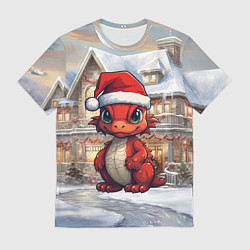 Футболка мужская Красный маленький дракон 2024, цвет: 3D-принт