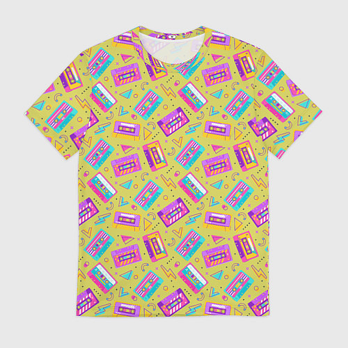 Мужская футболка Магнитофонные кассеты / 3D-принт – фото 1
