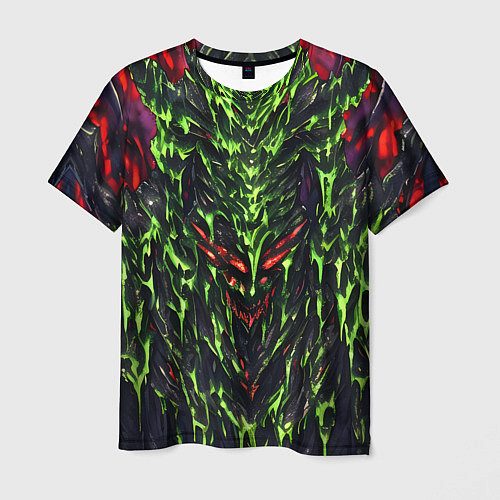 Мужская футболка Green and red slime / 3D-принт – фото 1