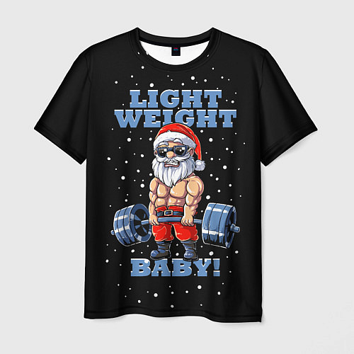 Мужская футболка Santa Claus - light weight baby / 3D-принт – фото 1