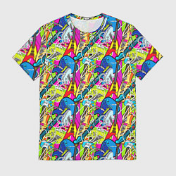 Мужская футболка Multicolored guitars