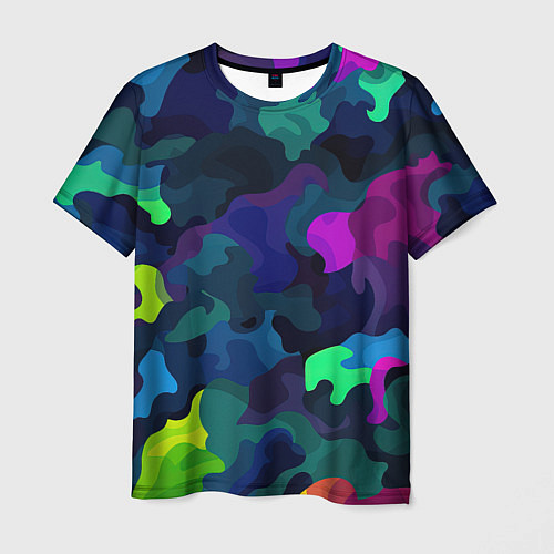 Мужская футболка Хаотичный камуфляж / 3D-принт – фото 1