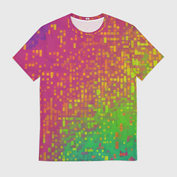Мужская футболка Разноцветные пиксели