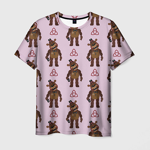 Мужская футболка Мишка Фредди и трилистник / 3D-принт – фото 1