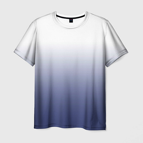 Мужская футболка Туманный градиент бело-синий / 3D-принт – фото 1