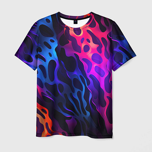 Мужская футболка Камуфляж из ярких красок / 3D-принт – фото 1