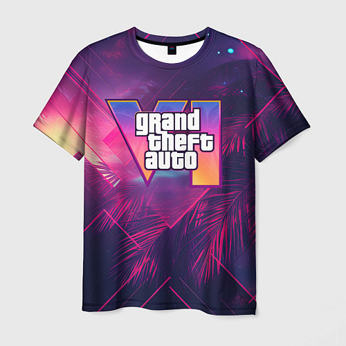 Мужская футболка GTA 6 summer logo / 3D-принт – фото 1