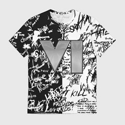 Футболка мужская GTA 6 чб, цвет: 3D-принт