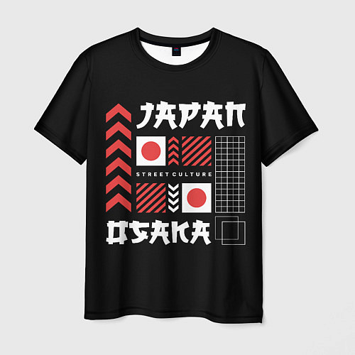 Мужская футболка Осака streetwear / 3D-принт – фото 1