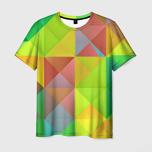 Мужская футболка Разноцветные фигуры / 3D-принт – фото 1