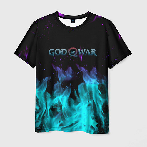 Мужская футболка God of war неоновый шторм / 3D-принт – фото 1