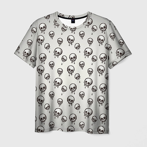Мужская футболка Мультяшные черепки абстрактный паттерн / 3D-принт – фото 1