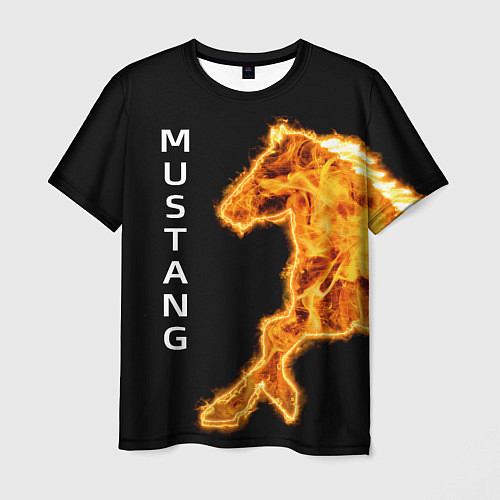 Мужская футболка Mustang fire / 3D-принт – фото 1