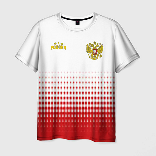 Мужская футболка Сборная России с точками / 3D-принт – фото 1