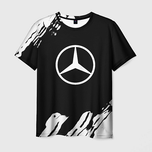 Мужская футболка Mercedes benz краски спорт / 3D-принт – фото 1
