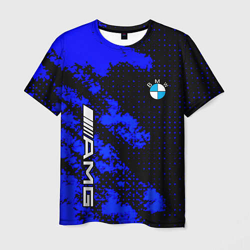 Мужская футболка BMW sport amg colors blue / 3D-принт – фото 1