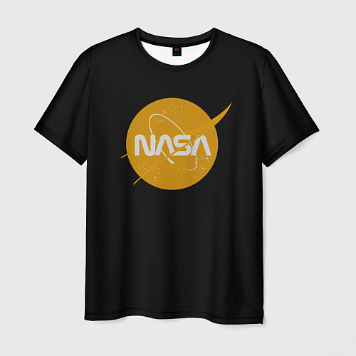 Мужская футболка NASA yellow logo / 3D-принт – фото 1