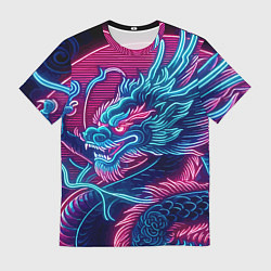 Футболка мужская Свирепый японский дракон - ирезуми, цвет: 3D-принт