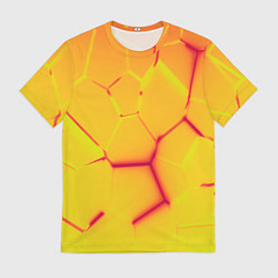 Футболка мужская Плиты желтые броня, цвет: 3D-принт