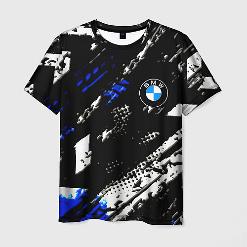 Мужская футболка BMW stripes color auto sport / 3D-принт – фото 1