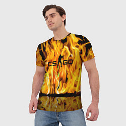 Футболка мужская Counter Strike go - flame, цвет: 3D-принт — фото 2