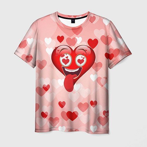Мужская футболка Влюбленное сердечко / 3D-принт – фото 1