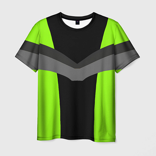 Мужская футболка Спортивный и зелёный / 3D-принт – фото 1