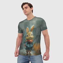 Футболка мужская Игрушечный зайка, цвет: 3D-принт — фото 2