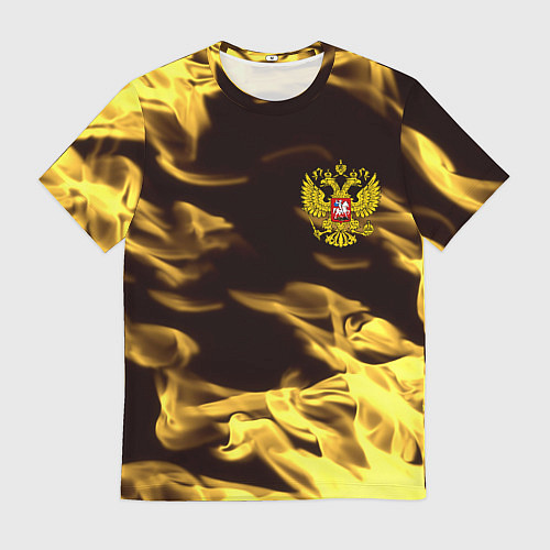 Мужская футболка Имперская Россия желтый огонь / 3D-принт – фото 1