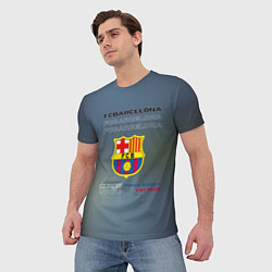 Футболка мужская Футбольный клуб барселона, логотип, цвет: 3D-принт — фото 2
