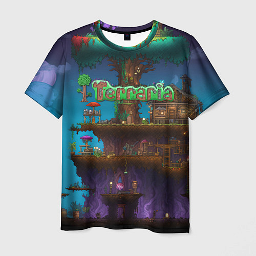 Мужская футболка Terraria big tree / 3D-принт – фото 1