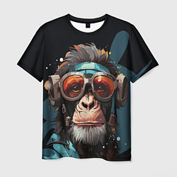 Футболка мужская Крутая обезьяна в очках, цвет: 3D-принт