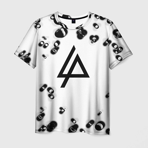 Мужская футболка Linkin park краски текстура / 3D-принт – фото 1