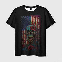 Футболка мужская Skull - USA, цвет: 3D-принт