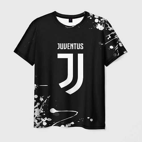 Мужская футболка Juventus краски белые / 3D-принт – фото 1