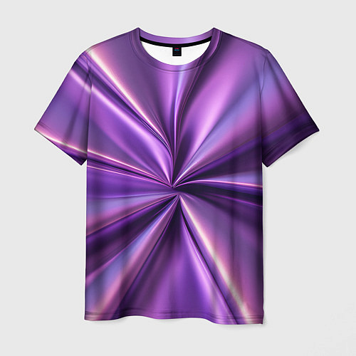 Мужская футболка Металлический фиолетовый атлас ткань / 3D-принт – фото 1