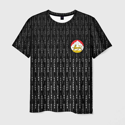 Мужская футболка Осетия Алания герб на спине / 3D-принт – фото 1