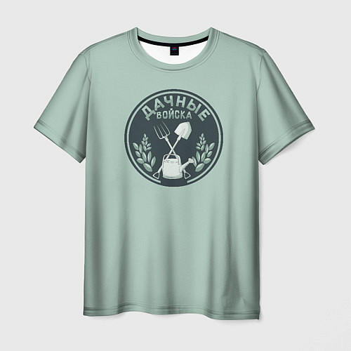 Мужская футболка Дачные войска значок / 3D-принт – фото 1