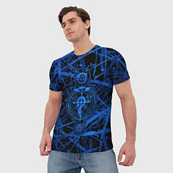 Футболка мужская Fullmetal Alchemist - symbols, цвет: 3D-принт — фото 2
