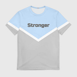 Мужская футболка Stronger серо-голубой