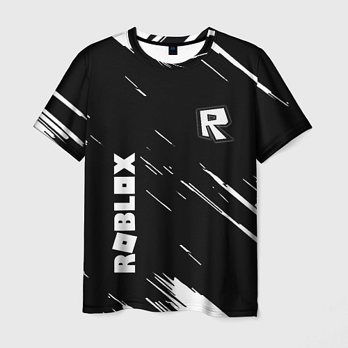 Мужская футболка Roblox текстура краски / 3D-принт – фото 1