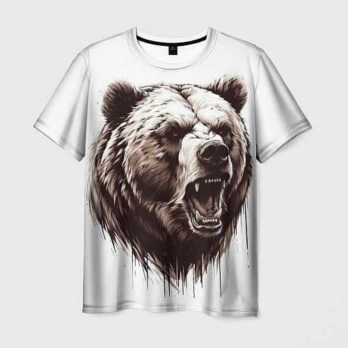 Мужская футболка Медведь симпатяга / 3D-принт – фото 1