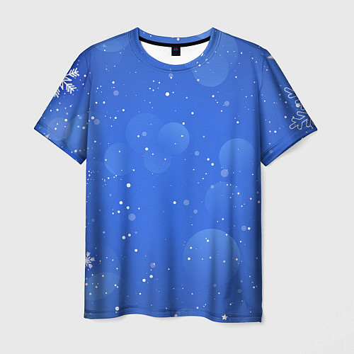 Мужская футболка Снежный паттерн / 3D-принт – фото 1